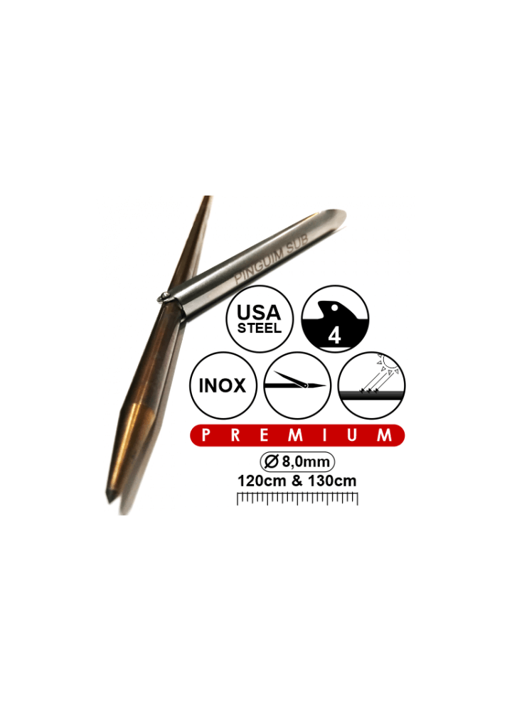 Arpão 8 MM 120 - 130CM  4 SHARK FINS